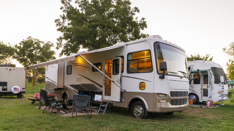 Class A Motorhomes at campground