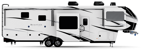 Side view of Grand Design Solitude 5th wheel