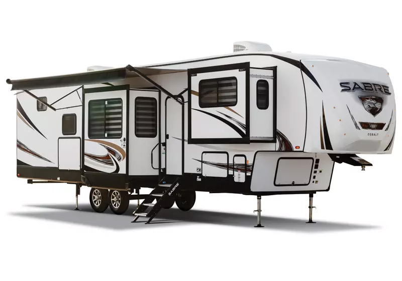 Side view of Forest River Sabre 5th Wheel