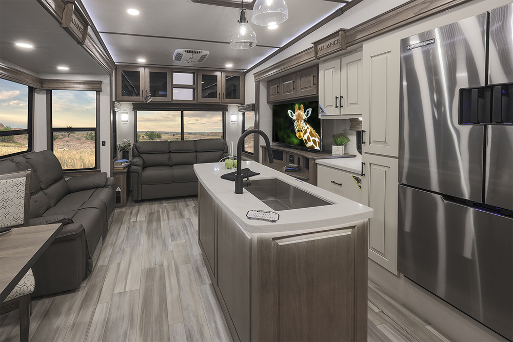 Interior of Alliance Paradigm 5th wheel