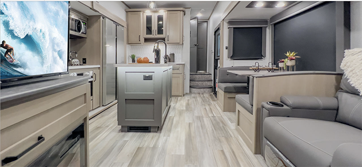 living area inside a Grand Design Reflection 5th wheel
