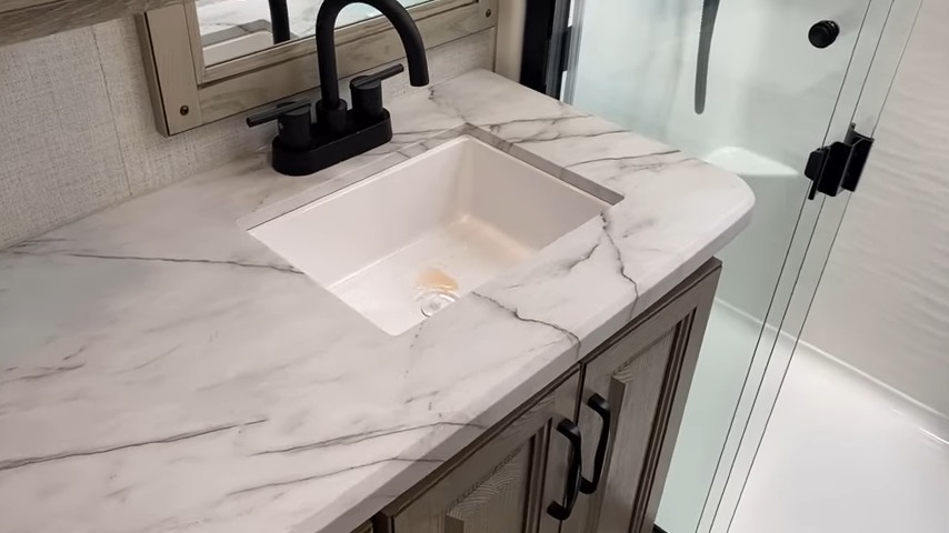 2024 Alpine 390DS Fifth Wheel Trailer bathroom