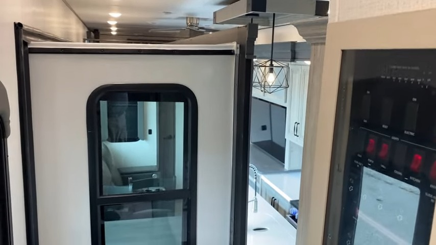 2024 Alpine 390DS Fifth Wheel Trailer road mode