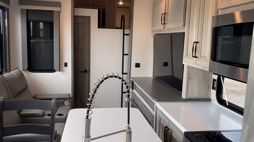 2024 Alpine 390DS Fifth Wheel Trailer road mode