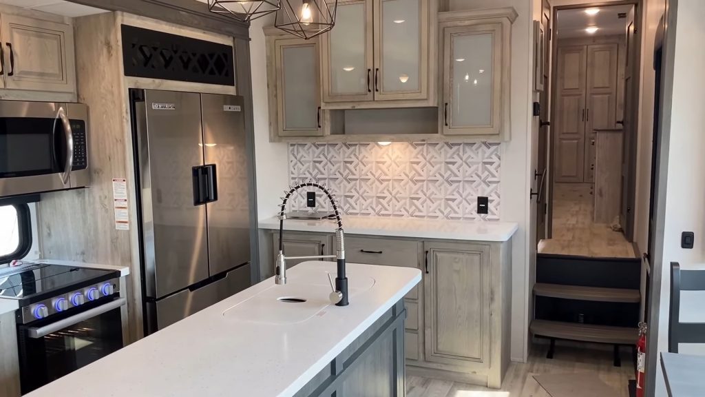 2024 Alpine 390DS Fifth Wheel Trailer kitchen