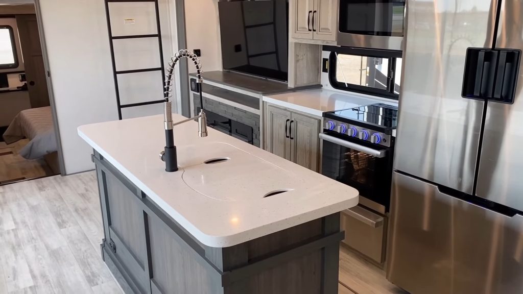 2024 Alpine 390DS Fifth Wheel Trailer kitchen