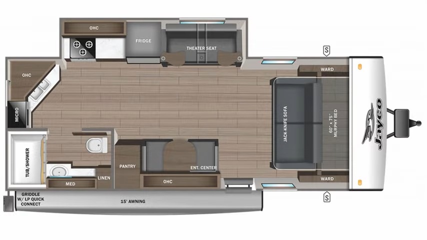 2024 Jay Feather 21MML Floor Plan