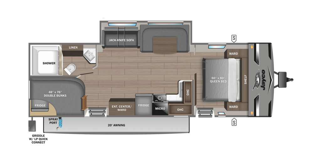 2024 Jay Flight 285BHS Floorplan