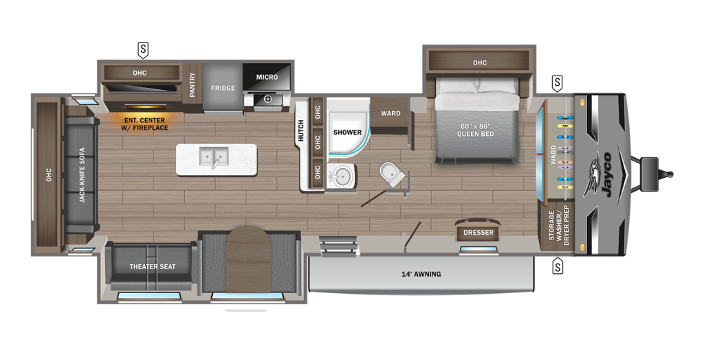 2024 Jay Flight 334RTS Floorplan