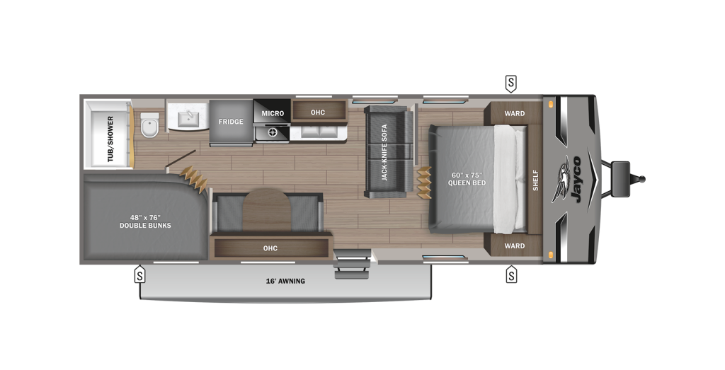 2024 Jay Flight 264BH Floorplan