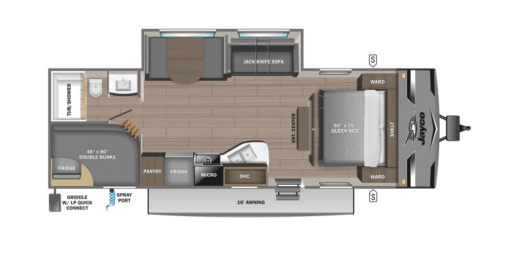 2024 Jay Flight 267BHS Floorplan