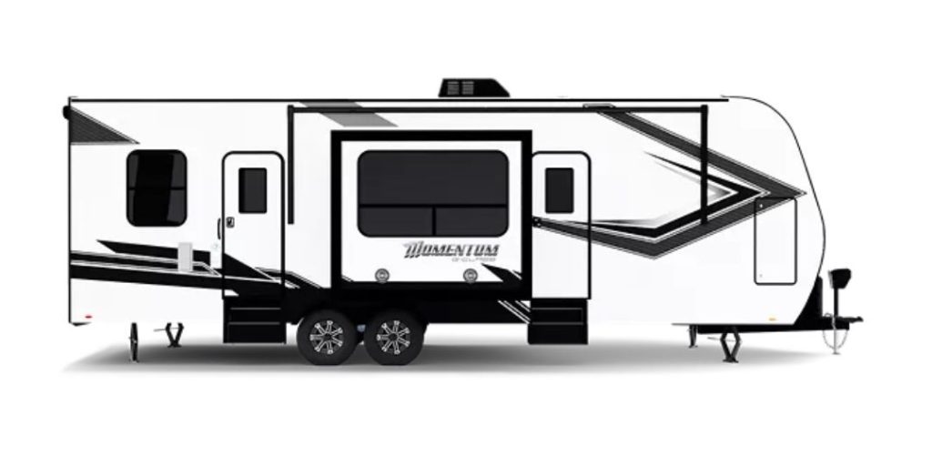 Grand Design Momentum G Class Toy Hauler travel trailer exterior