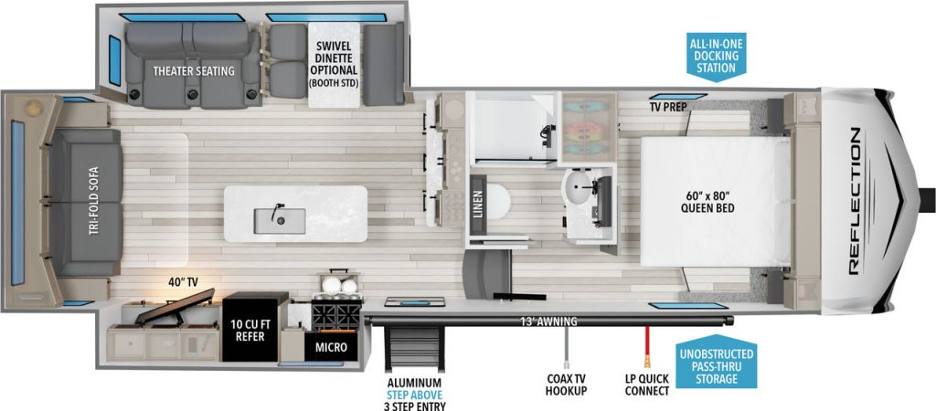 grand design reflection 28RL floorplan