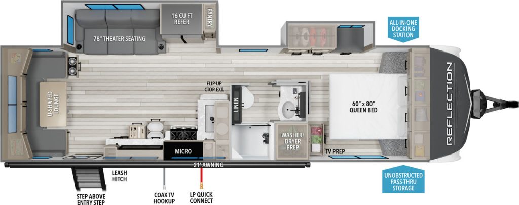 grand design reflection 296RDTS floorplan