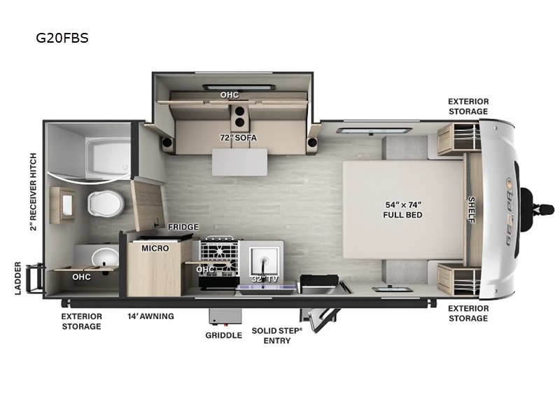 2024 Rockwood Geo Pro 20FBS Floorplan