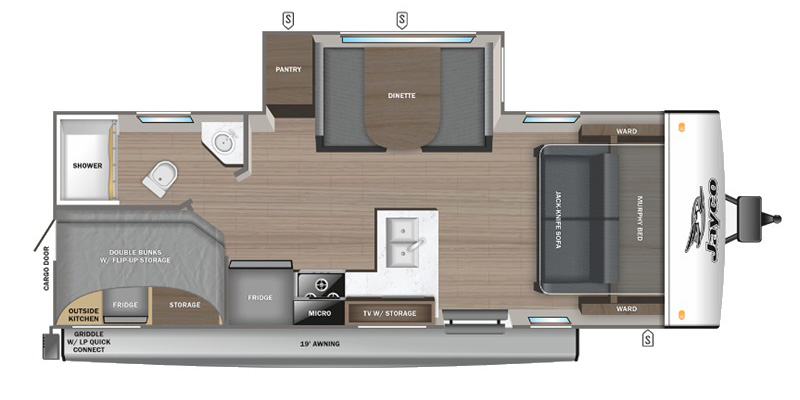 Floor Plan of Jay Feather 21MBH