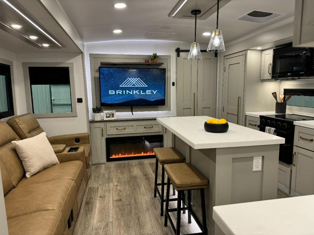 Brinkley Smart TV and Fireplace