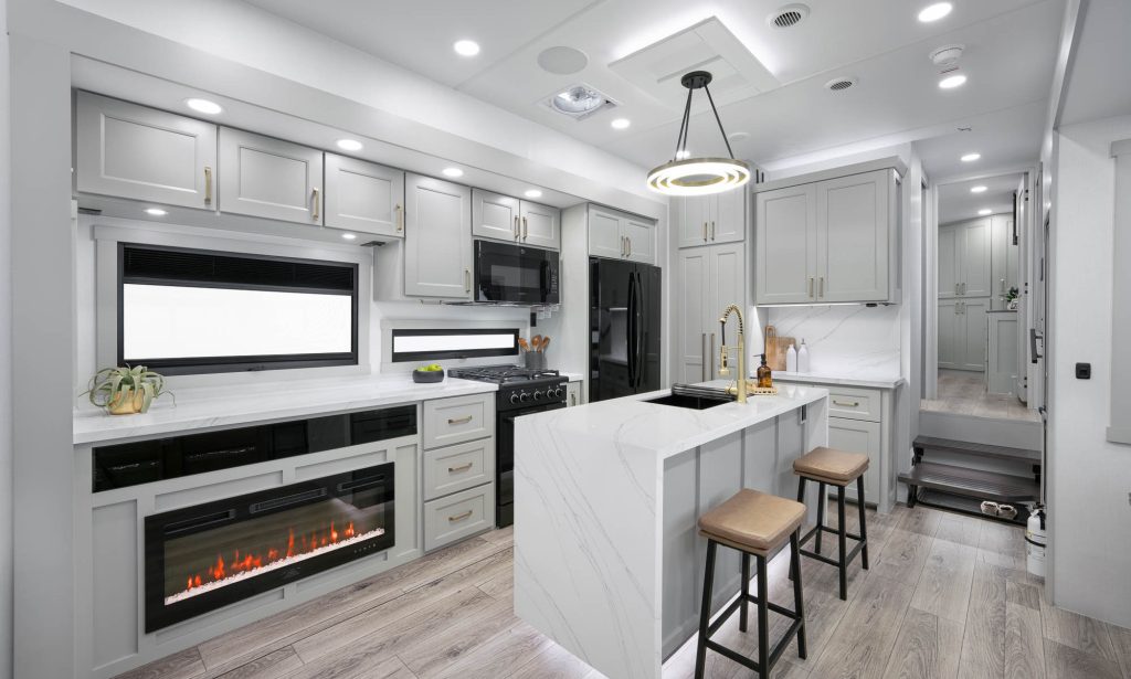 Inside of a camper- Brinkley 5th Wheel