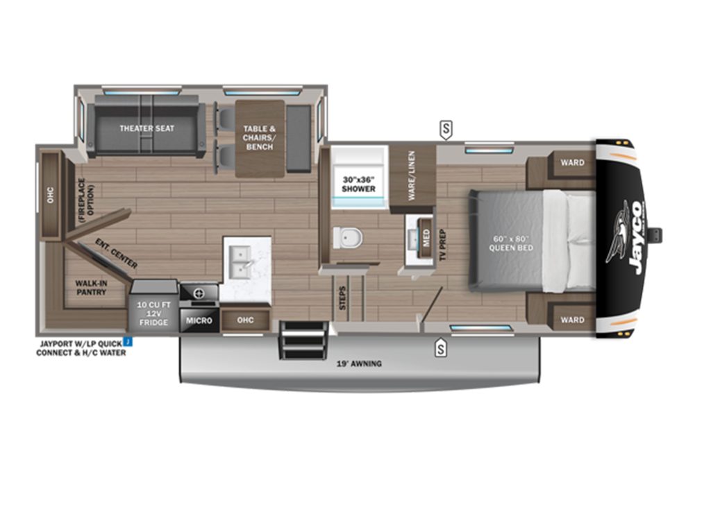 Floor plans for Jayco Eagle HT 26REC