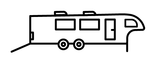 Icon of a toyhauler 5th wheel