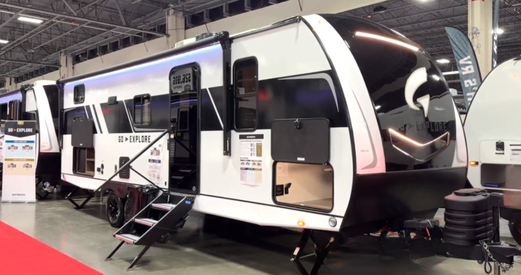 Go Explore camper at an RV Show
