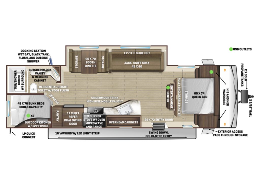 Wayfinder Go Play 26BHS Floor Plan