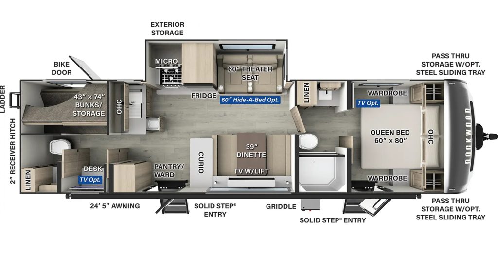 Floor Plan of Rockwood 2918BH