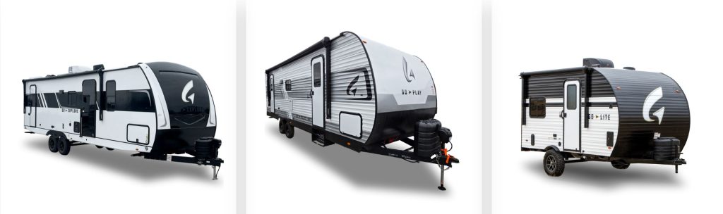 Go Explore, Go Play and Go Lite travel trailers