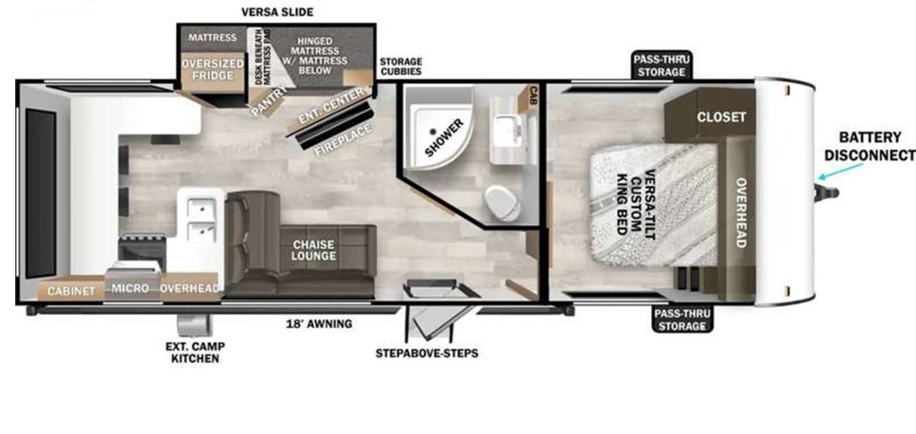 Floor Plan of the Wildwood 24VIEW