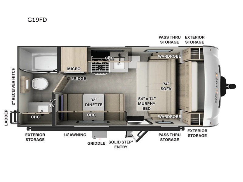 2025 Geop Pro 19FD Floor Plan