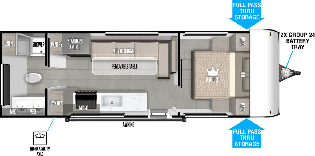 Floor Plan for Wildwood FSX 233RBLE