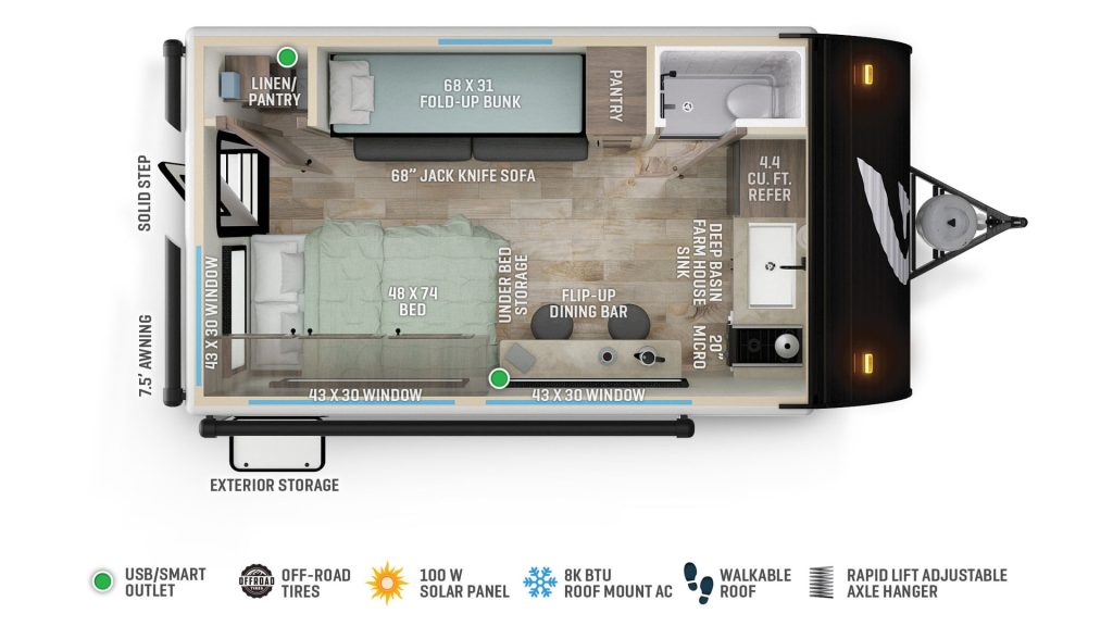 Floor Plan Wayfinder RV Cloudbreaker 15