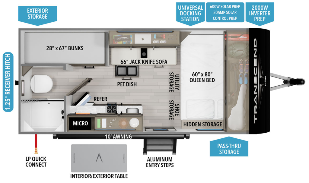 Floor Plan Grand Design Transcend One 151BH