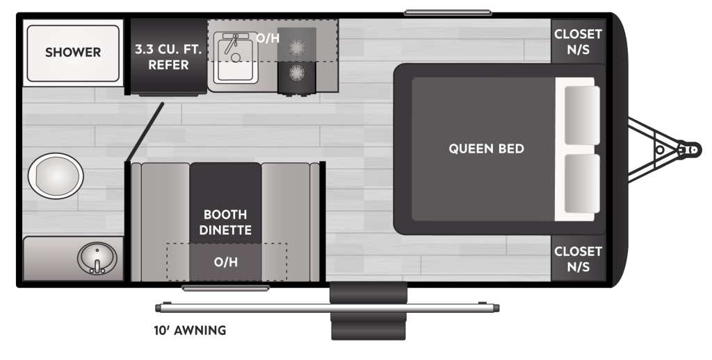 Floor Plan of Keystone Hideout 178RB