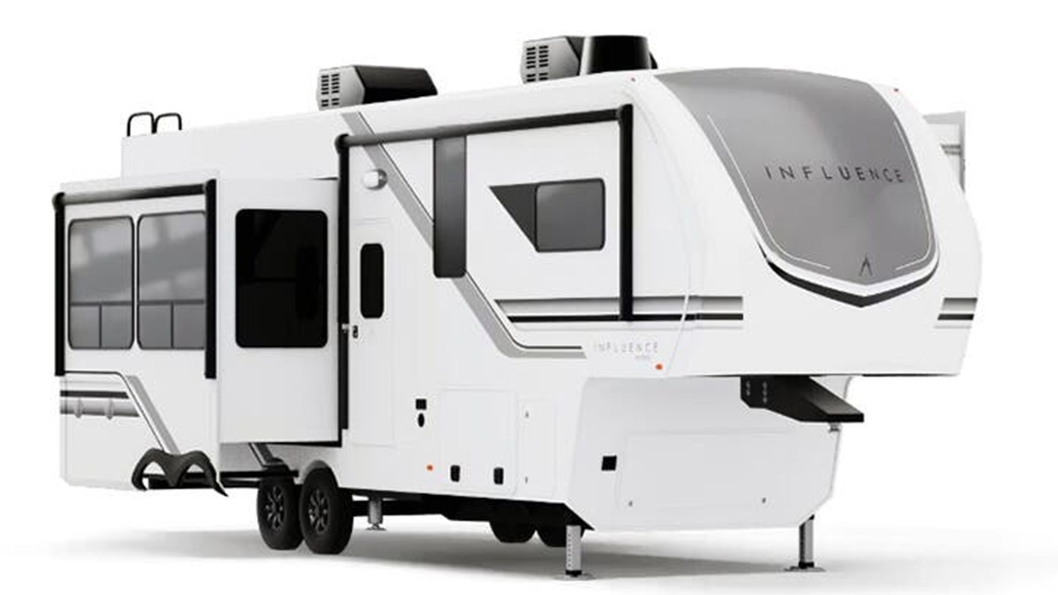 Exterior side view of Grand Design Influence 3203GK