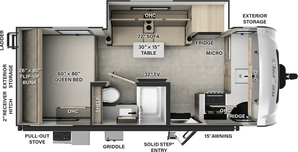 Floor Plan of Rockwood Geo Pro 20FK