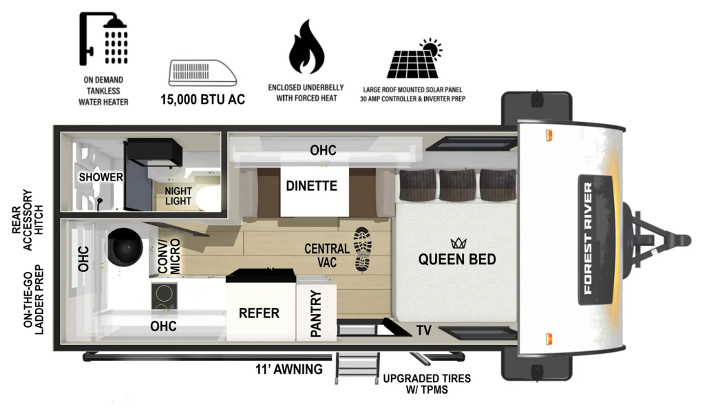 Floor Plan of Forest River R-Pod 194