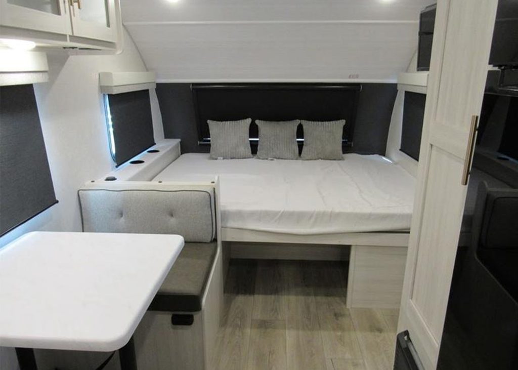 Dinette and Bed inside Forest River R-Pod 194