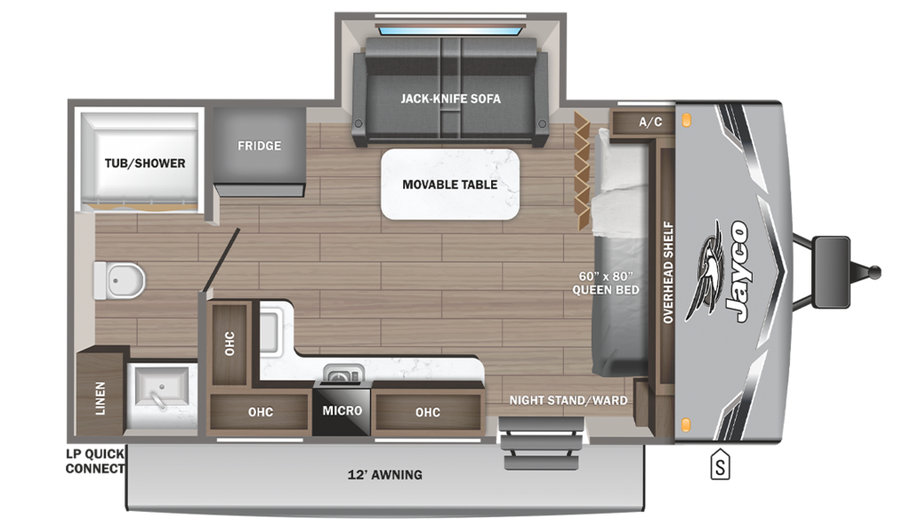 Floor Plan of Jayco Jay Flight SLX 160LK