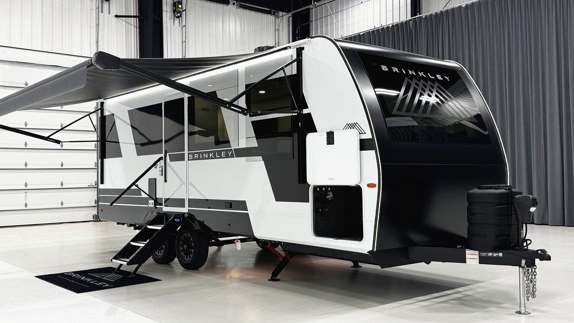 Exterior of Brinkley I 235 with awning open