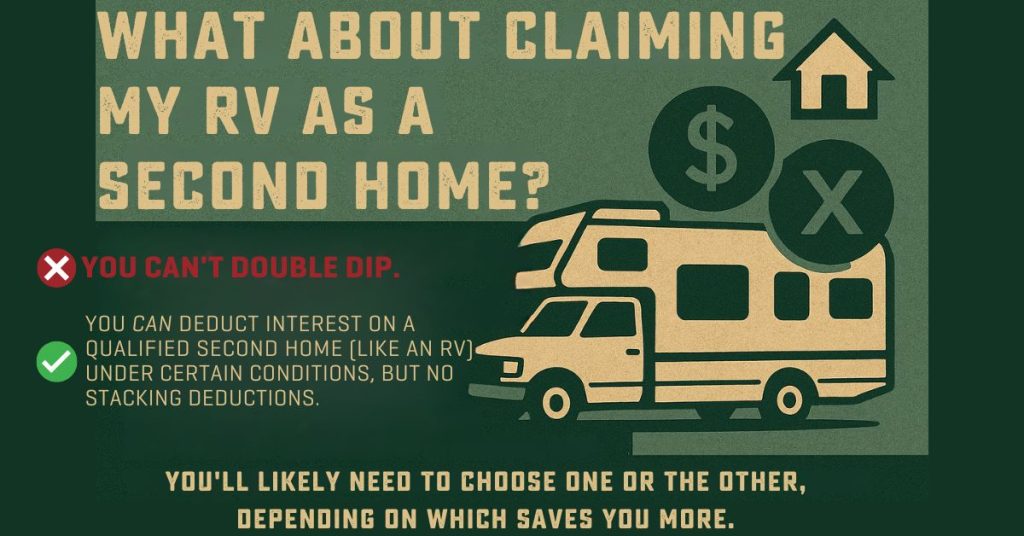 infographic- Can't claim RV as both second home and qualify for deduction