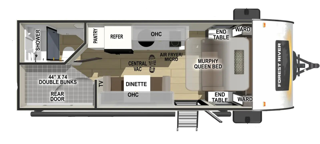 Floor Plan of the Forest River R-Pod 200