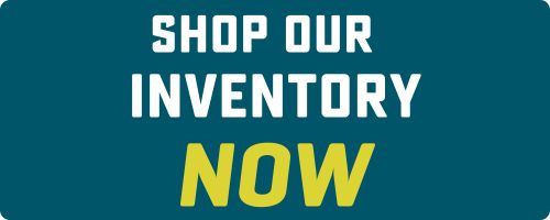 A bold rectangular graphic with a teal background and white and yellow text that reads: “SHOP OUR INVENTORY NOW.” The word “NOW” is emphasized in bright yellow, drawing attention to the call to action. The design is simple and direct, encouraging viewers to browse available products.