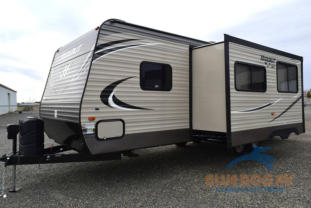 Keystone Hideout Travel Trailer Amazing Features Inside and Out Blue