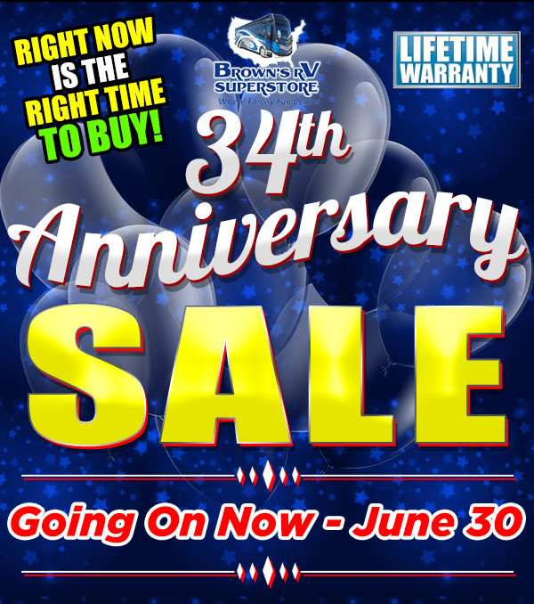 RV Sale: 34th Anniversary Sale Savings! - Brown's RV Blog
