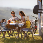Family enjoying summer