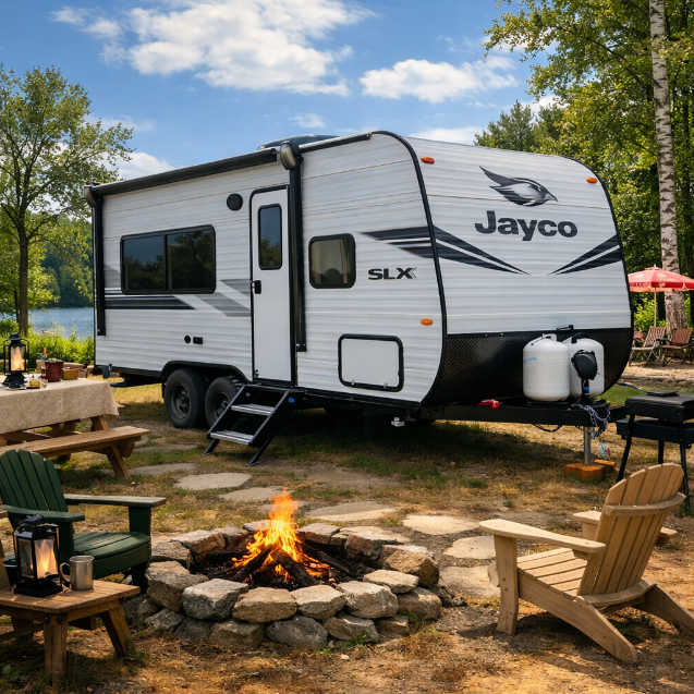 2025 Jayco Jay Flight SLX 210QB travel trailer demonstration at Hilltop Camper and RV