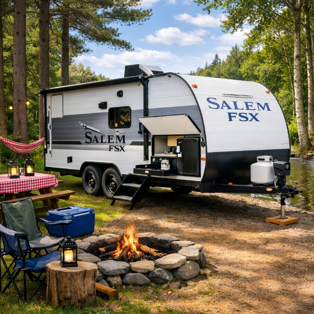 2026 Forest River Salem FSX 178BHSK lightweight family bunkhouse travel trailer at Hilltop Camper and RV