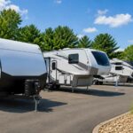 2025 and 2026 RV clearance campers at a Michigan RV dealership