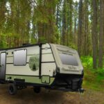 A No Boundaries parked in an off-grid campsite